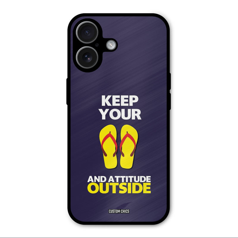 Keep Your Feet Outside iPhone 17 Mobile Back Cover - Typography PrintShield Case