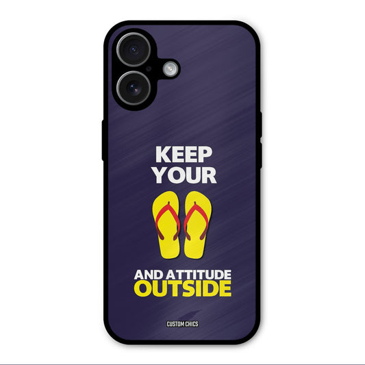 Keep Your Feet Outside iPhone 17 Mobile Back Cover - Typography PrintShield Case