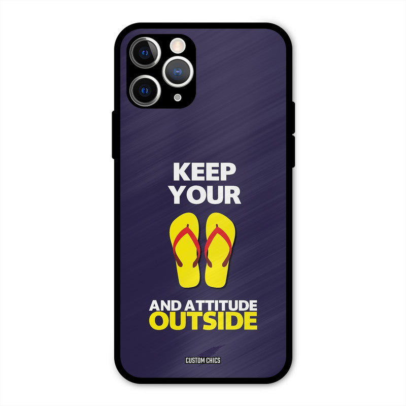 Keep Your Feet Outside iPhone 11 Pro Mobile Back Cover - Typography PrintShield Case