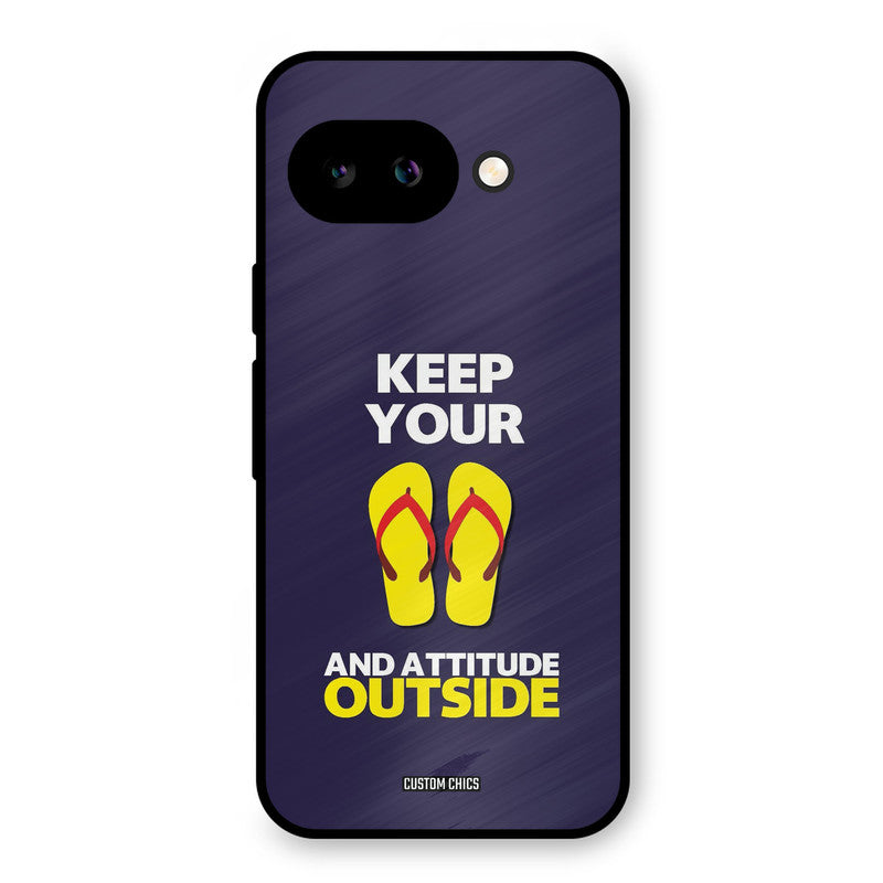 Keep Your Feet Outside Google Pixel 9A Mobile Back Cover - Typography PrintShield Case