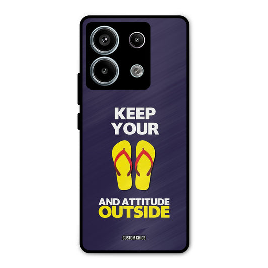 Keep Your Feet Outside Redmi Note 13 Pro 5G Mobile Back Cover - Typography PrintShield Case