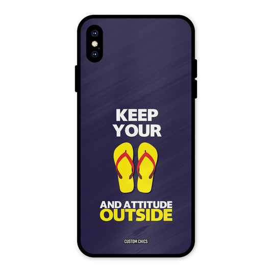 Keep Your Feet Outside iPhone XS Max Mobile Back Cover - Typography PrintShield Case
