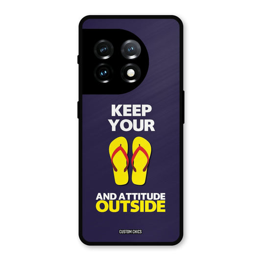 Keep Your Feet Outside OnePlus 11 Mobile Back Cover - Typography PrintShield Case