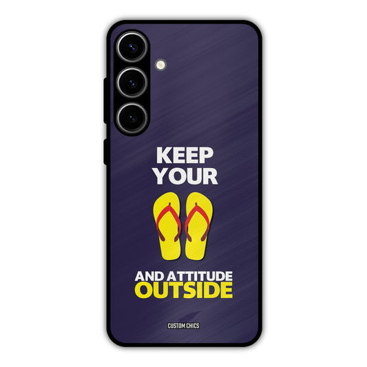 Keep Your Feet Outside Samsung Galaxy S24 Plus Mobile Back Cover - Typography PrintShield Case
