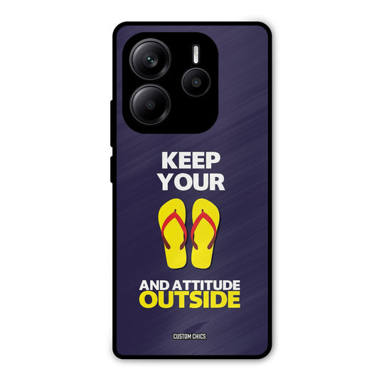 Keep Your Feet Outside Redmi Note 14 Mobile Back Cover - Typography PrintShield Case