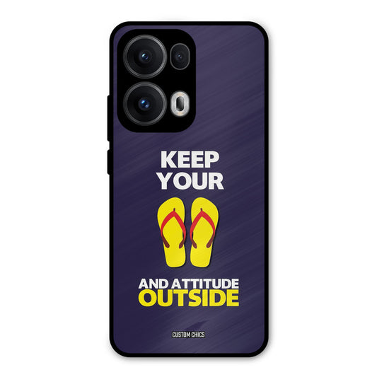 Keep Your Feet Outside Oppo Reno 13 Pro 5G Mobile Back Cover - Typography PrintShield Case