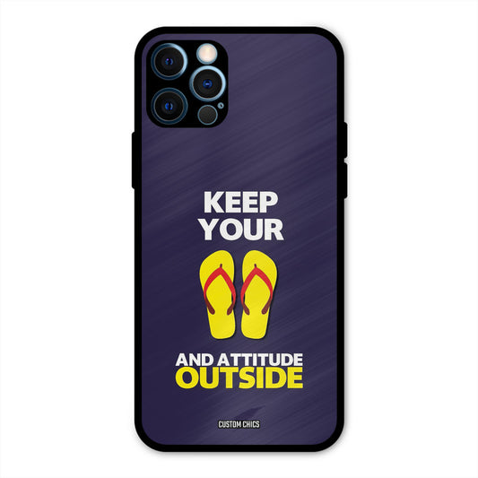 Keep Your Feet Outside iPhone 12 Pro Mobile Back Cover - Typography PrintShield Case