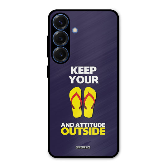 Keep Your Feet Outside Samsung Galaxy S25 Mobile Back Cover - Typography PrintShield Case