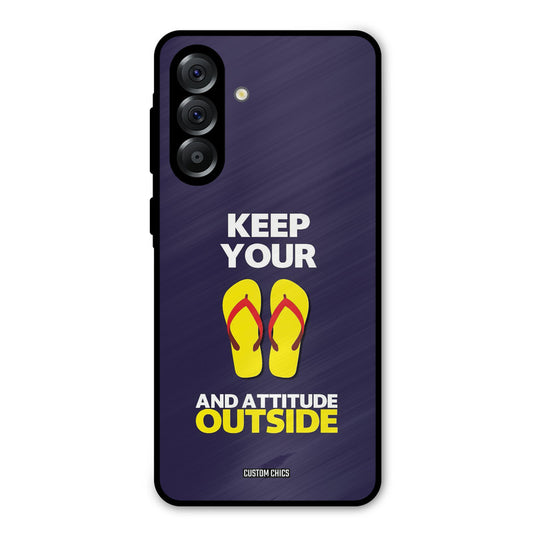 Keep Your Feet Outside Samsung Galaxy A36 Mobile Back Cover - Typography PrintShield Case