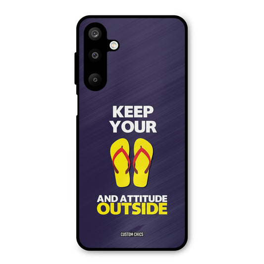 Keep Your Feet Outside Samsung Galaxy M16 Mobile Back Cover - Typography PrintShield Case