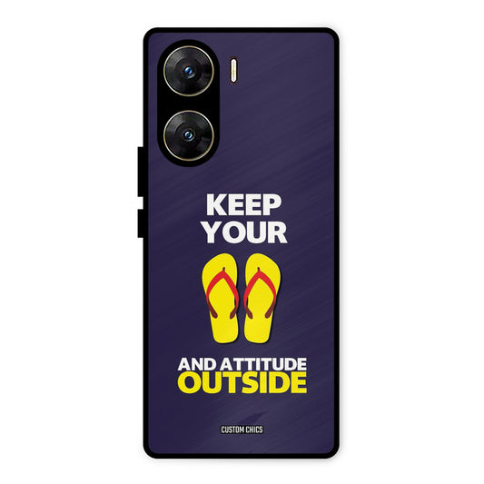 Keep Your Feet Outside Vivo V29e Mobile Back Cover - Typography PrintShield Case