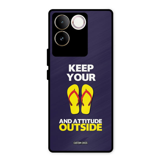 Keep Your Feet Outside Vivo T2 Pro Mobile Back Cover - Typography PrintShield Case