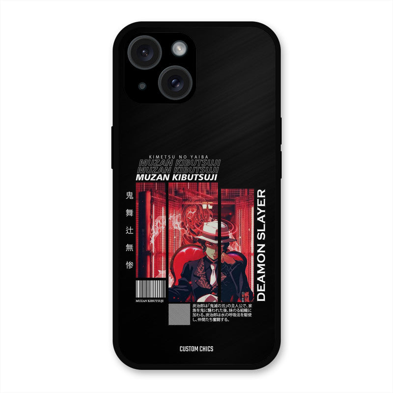 Kibutsuji Muzan iPhone 15 Plus Mobile Back Cover - Anime PrintShield Case