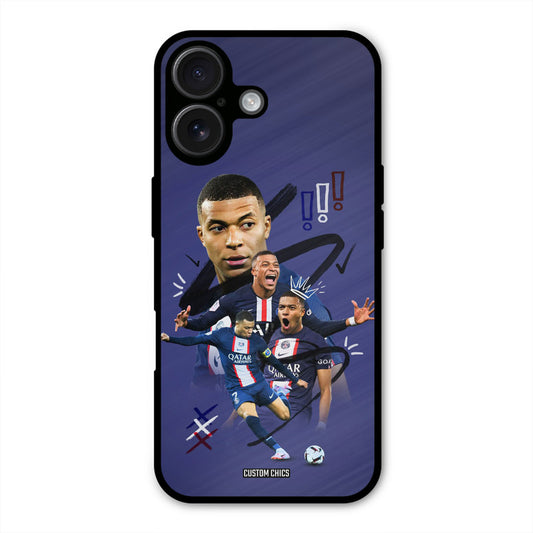 King Mbappe  iPhone 16 Mobile Back Cover - Sports PrintShield Case