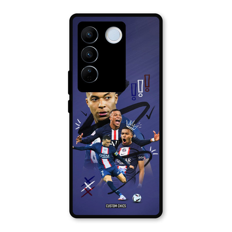 King Mbappe Vivo V27 Pro Mobile Back Cover - Sports PrintShield Case