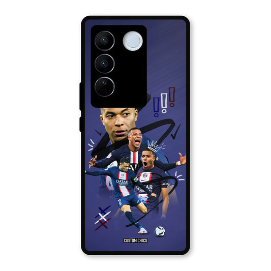 King Mbappe Vivo V27 Pro Mobile Back Cover - Sports PrintShield Case