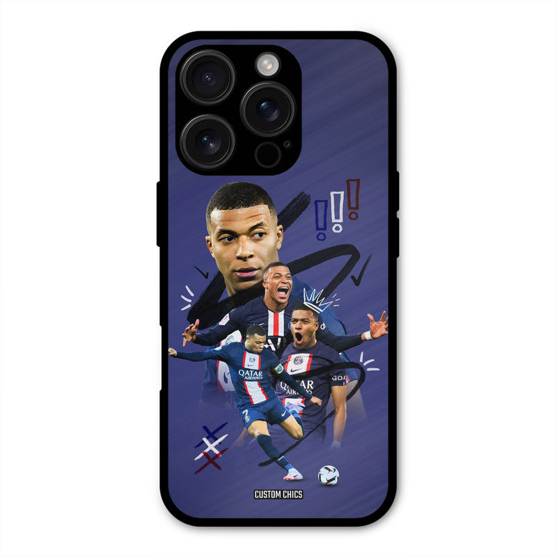 King Mbappe  iPhone 16 Pro Max Mobile Back Cover - Sports PrintShield Case