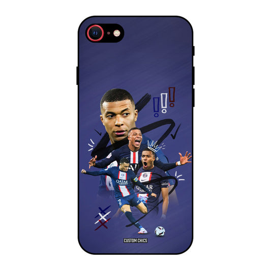 King Mbappe iPhone SE 2020 Mobile Back Cover - Sports PrintShield Case
