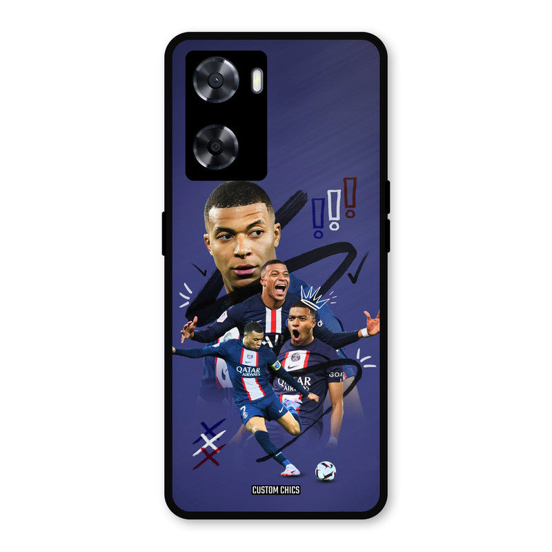 King Mbappe Oppo A57 2022 Mobile Back Cover - Sports PrintShield Case