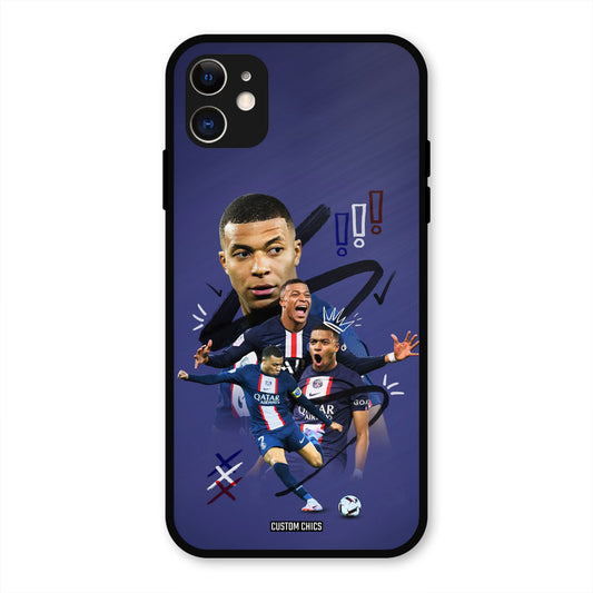 King Mbappe  iPhone 11 Mobile Back Cover - Sports PrintShield Case