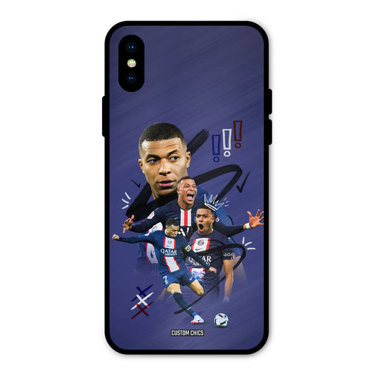 King Mbappe iPhone X Mobile Back Cover - Sports PrintShield Case