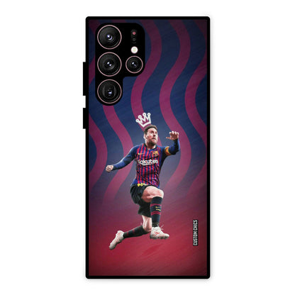 King Messi Samsung Galaxy S22 Ultra Mobile Back Cover - Sports PrintShield Case