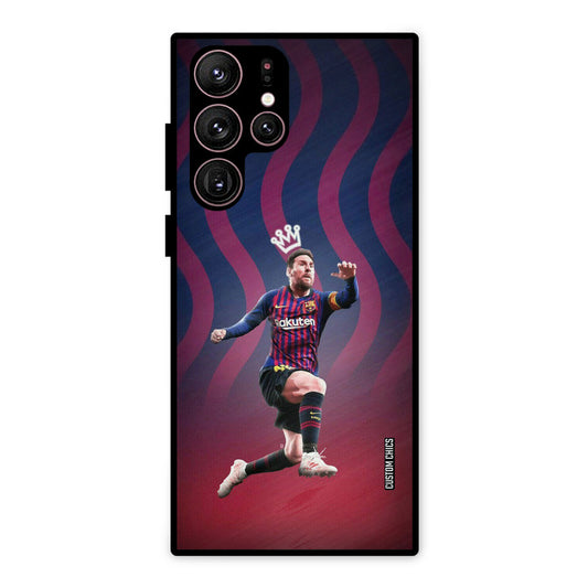 King Messi Samsung Galaxy S22 Ultra Mobile Back Cover - Sports PrintShield Case