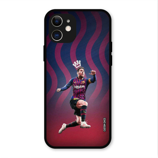 King Messi  iPhone 12 Mobile Back Cover - Sports PrintShield Case