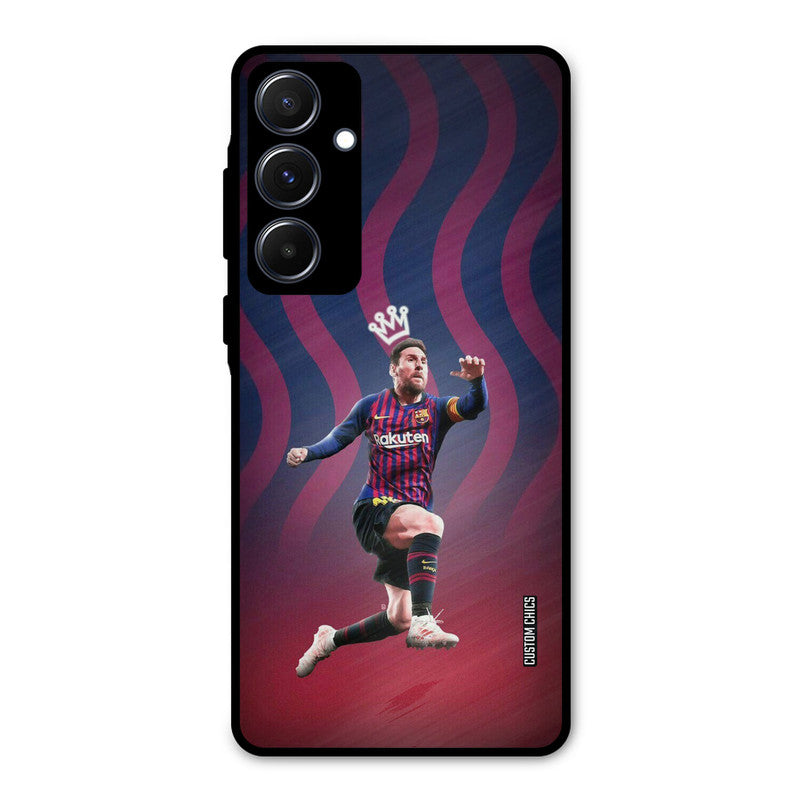 King Messi Samsung Galaxy A55 5G Mobile Back Cover - Sports PrintShield Case