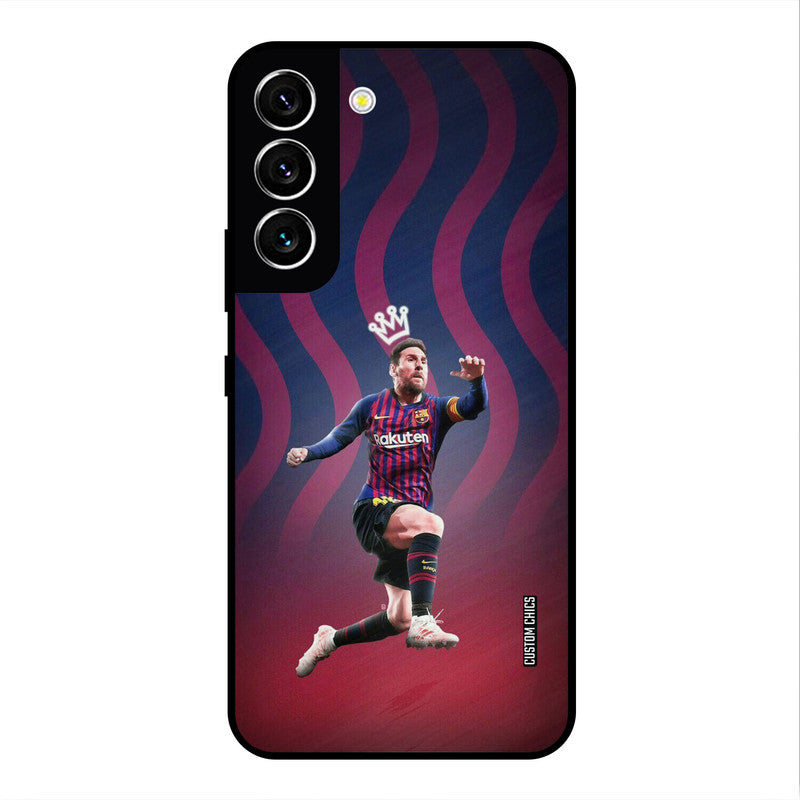King Messi Samsung Galaxy S22 Mobile Back Cover - Sports PrintShield Case