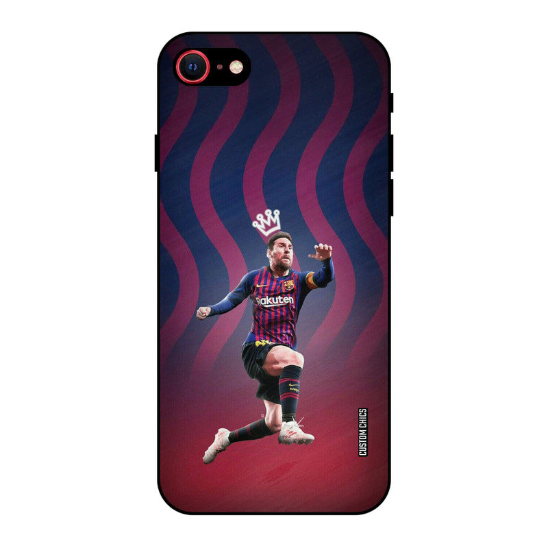 King Messi iPhone SE 2020 Mobile Back Cover - Sports PrintShield Case