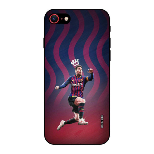 King Messi iPhone SE 2020 Mobile Back Cover - Sports PrintShield Case