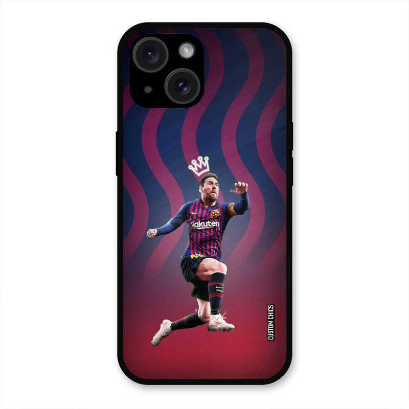 King Messi  iPhone 15 Plus Mobile Back Cover - Sports PrintShield Case