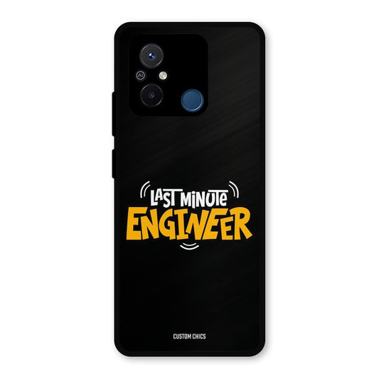 Last Minute Engineer Redmi 12c Mobile Back Cover - Typography PrintShield Case