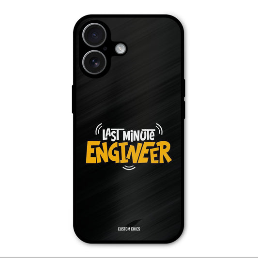 Last Minute Engineer iPhone 17 Mobile Back Cover - Typography PrintShield Case