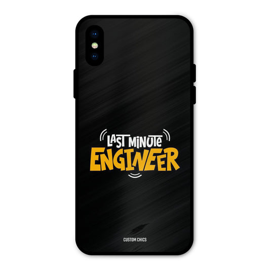 Last Minute Engineer iPhone X Mobile Back Cover - Typography PrintShield Case