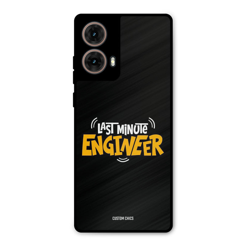 Last Minute Engineer Moto G85 Mobile Back Cover - Typography PrintShield Case