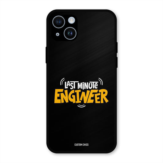 Last Minute Engineer iPhone 14 Mobile Back Cover - Typography PrintShield Case