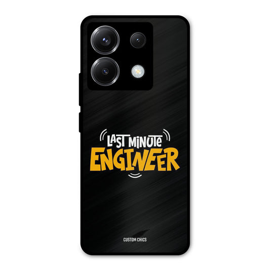 Last Minute Engineer Poco X6 Mobile Back Cover - Typography PrintShield Case