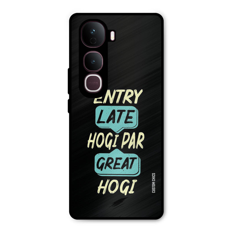 Late And Great Vivo Y400 Pro Mobile Back Cover - Typography PrintShield Case