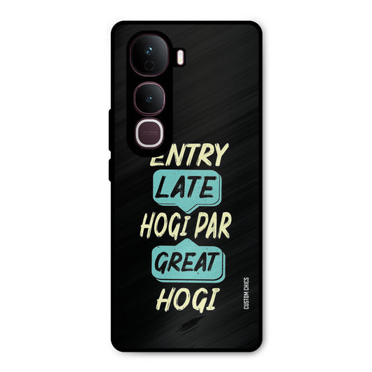 Late And Great Vivo Y400 Pro Mobile Back Cover - Typography PrintShield Case