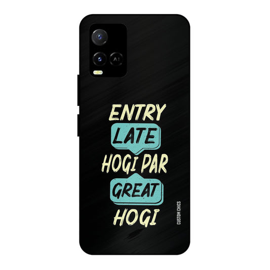 Late And Great Vivo Y33s Mobile Back Cover - Typography PrintShield Case