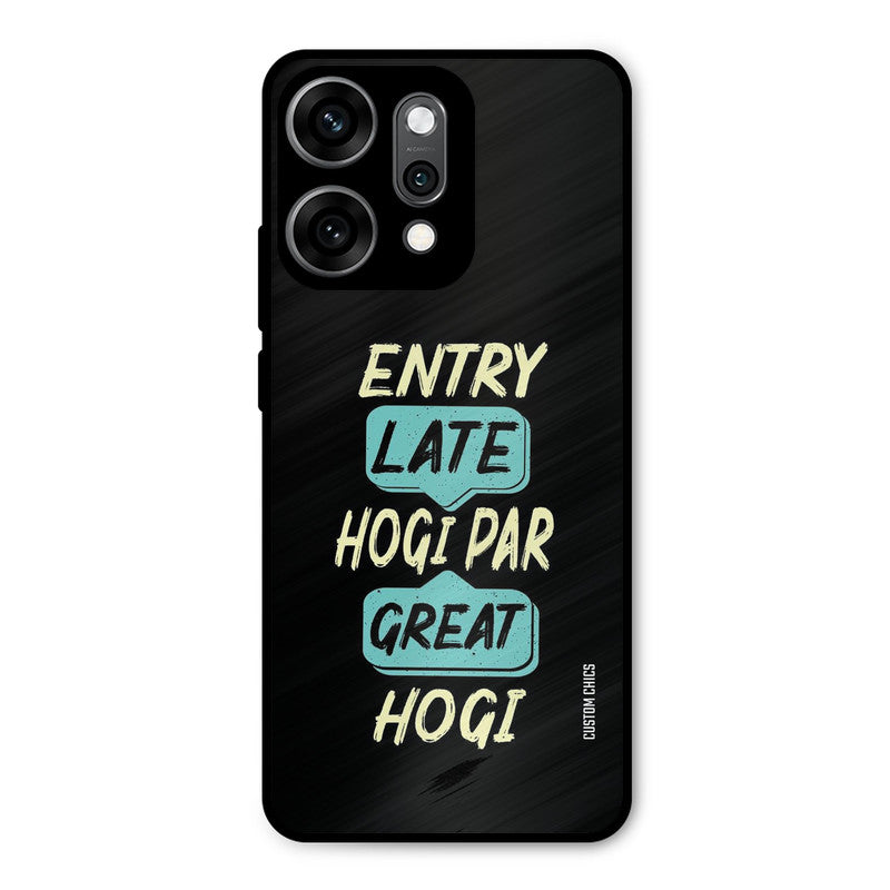 Late And Great Oppo Reno 14 Pro Mobile Back Cover - Typography PrintShield Case
