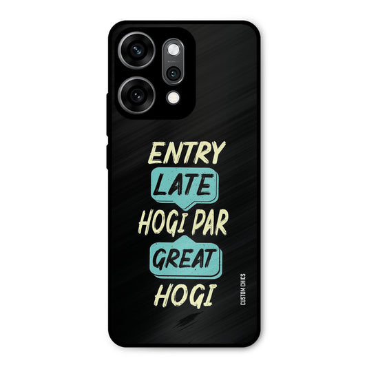 Late And Great Oppo Reno 14 Pro Mobile Back Cover - Typography PrintShield Case