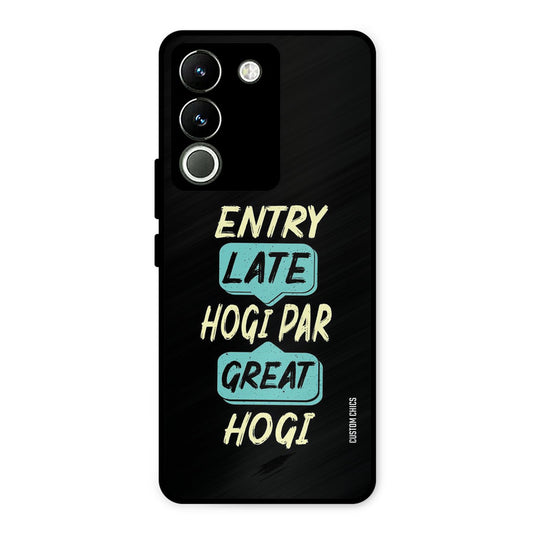Late And Great Vivo Y200 Mobile Back Cover - Typography PrintShield Case