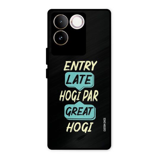 Late And Great Vivo T2 Pro Mobile Back Cover - Typography PrintShield Case