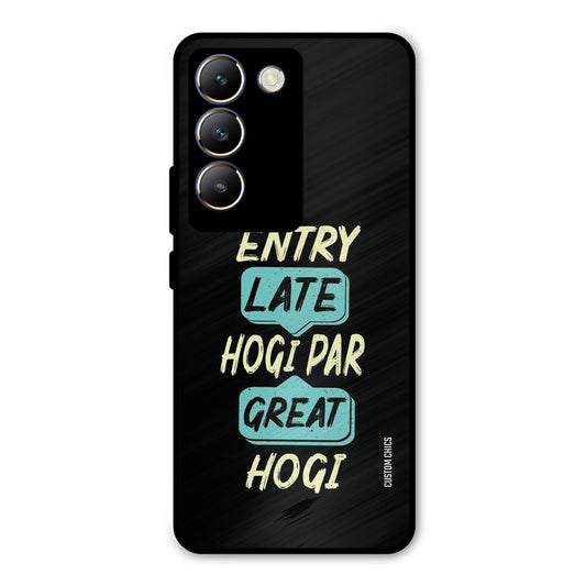 Late And Great Vivo Y200e Mobile Back Cover - Typography PrintShield Case