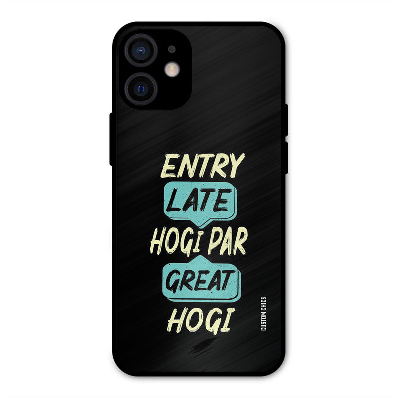 Late And Great iPhone 12 Mini Mobile Back Cover - Typography PrintShield Case