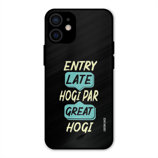 Late And Great iPhone 12 Mini Mobile Back Cover - Typography PrintShield Case