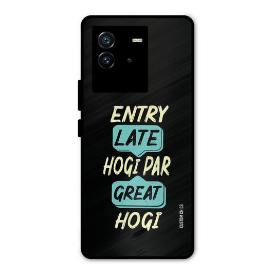 Late And Great iQOO Neo 6 5G Mobile Back Cover - Typography PrintShield Case